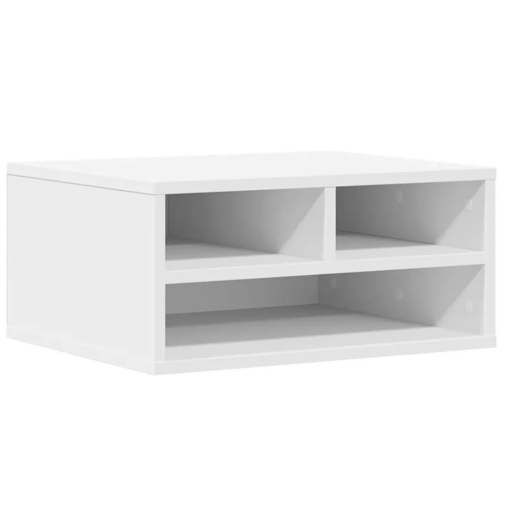 Support d'imprimante table meuble bureau 49 x 40 x 22,5 cm bois d'ingénierie blanc 02_0044736