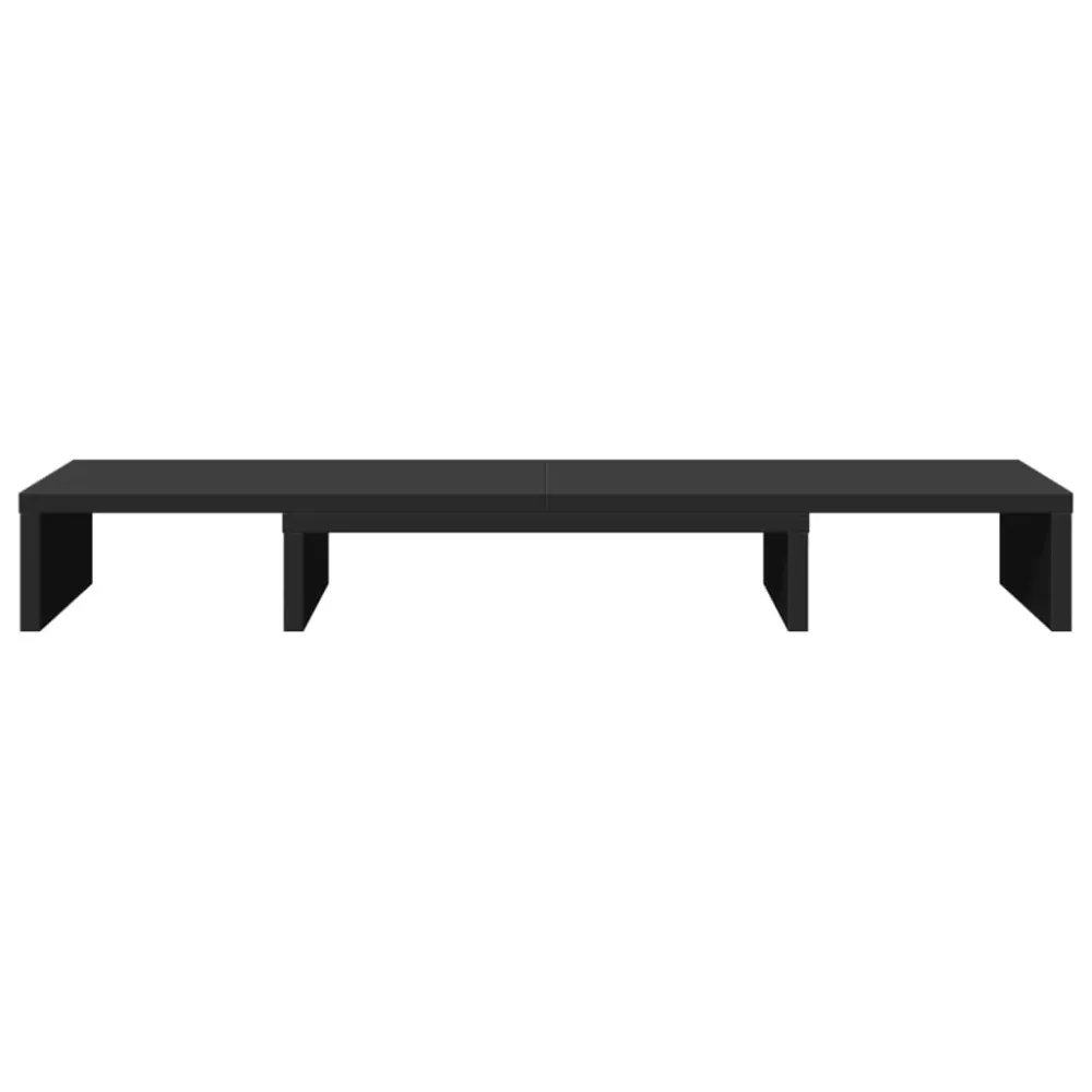 Support de moniteur table meuble bureau élévateur réglable bois d'ingénierie noir 02_0045017