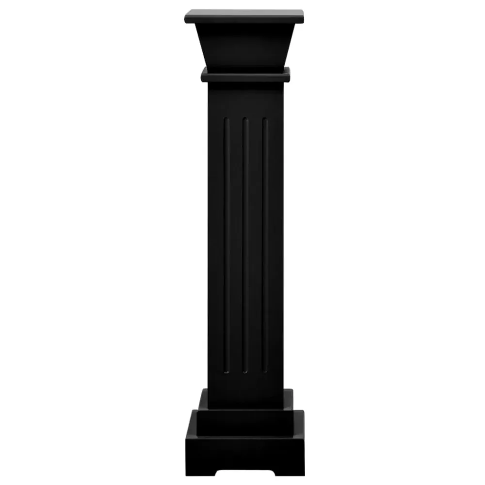Support pilier intemporel carré pour plantes 17 x 17 x 66 cm mDF noir 02_0045033