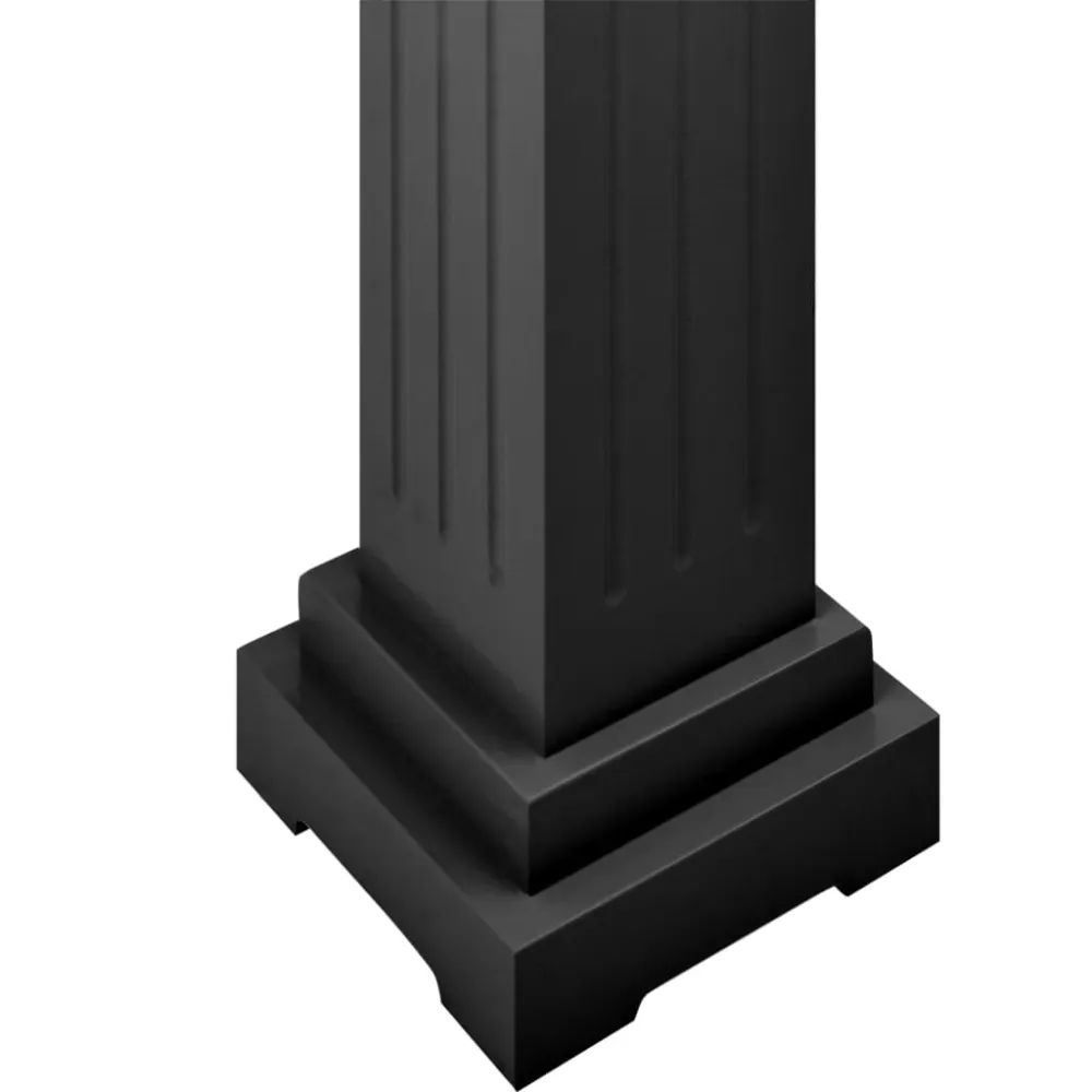 Support pilier intemporel carré pour plantes 17 x 17 x 66 cm mDF noir 02_0045033