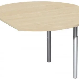Table à rallonge geramöbel ronde avec pieds de support matériel de liaison inclus réglable en hauteur 1200x1047x680-820 ér...