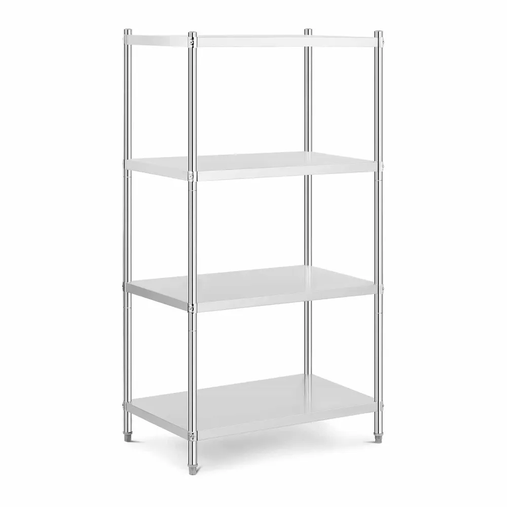 Étagère acier inoxydable inox 100 x 60 x 180 cm 200 kg professionnel 14_0005192 pour Bureau à domicile