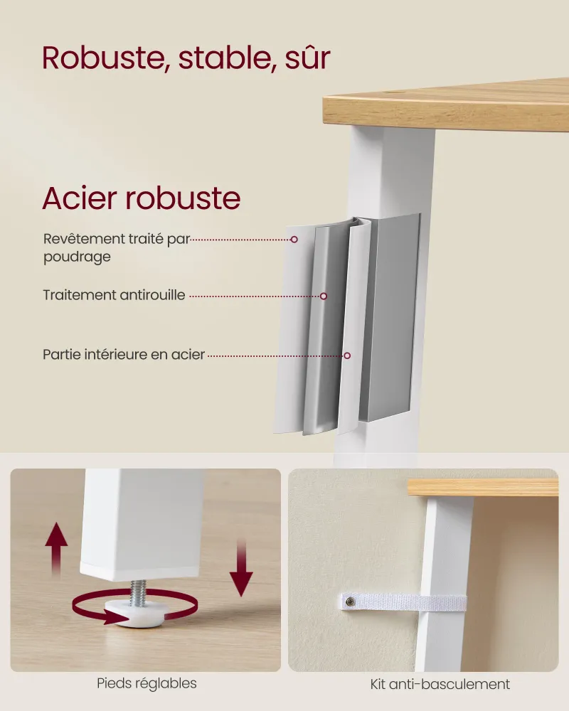 Étagère d'angle bibliothèque 5 niveaux étagère échelle meuble de rangement porte-plante pour salon style industriel avec c...