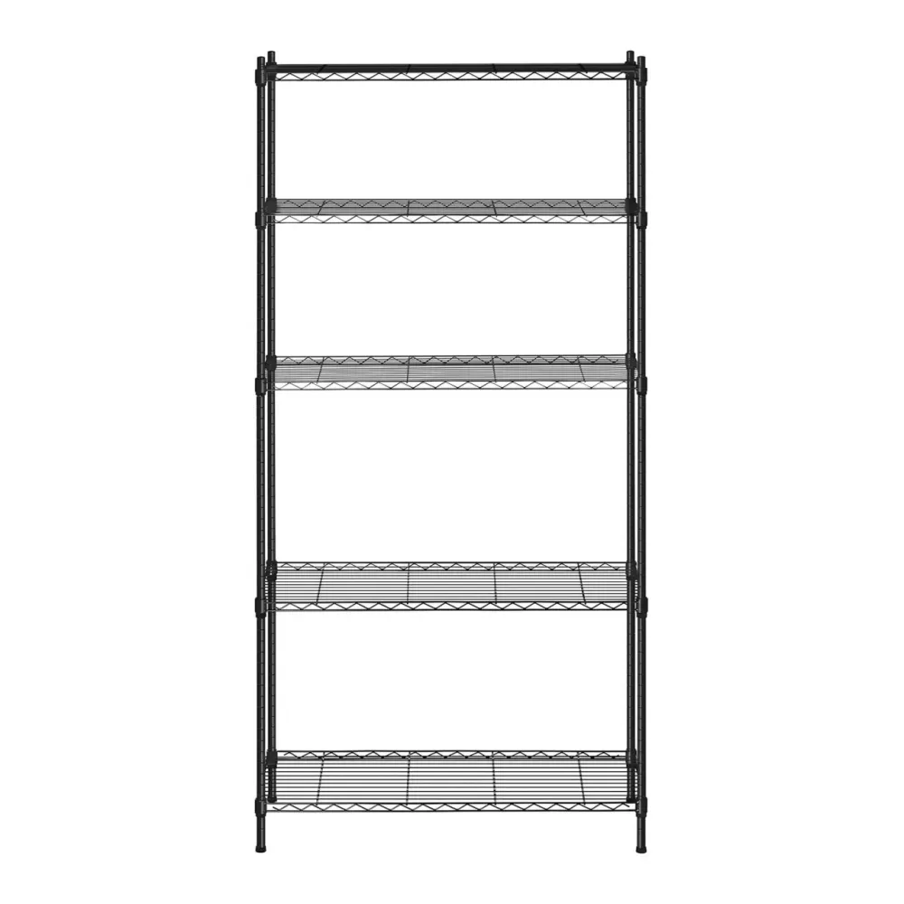 Étagère métallique professionnelle noire 35 x 90 x 180 cm 150 kg 14_0001538