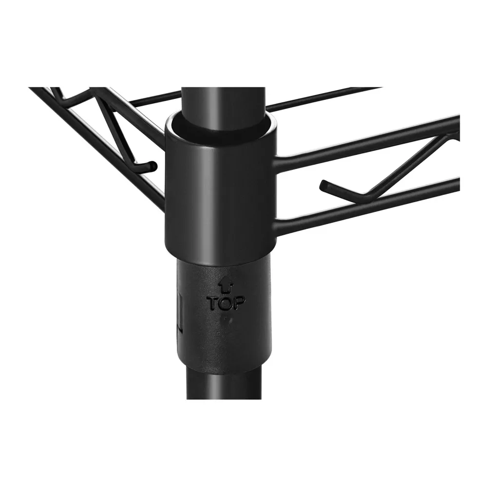 Étagère métallique professionnelle noire 35 x 90 x 180 cm 150 kg 14_0001538