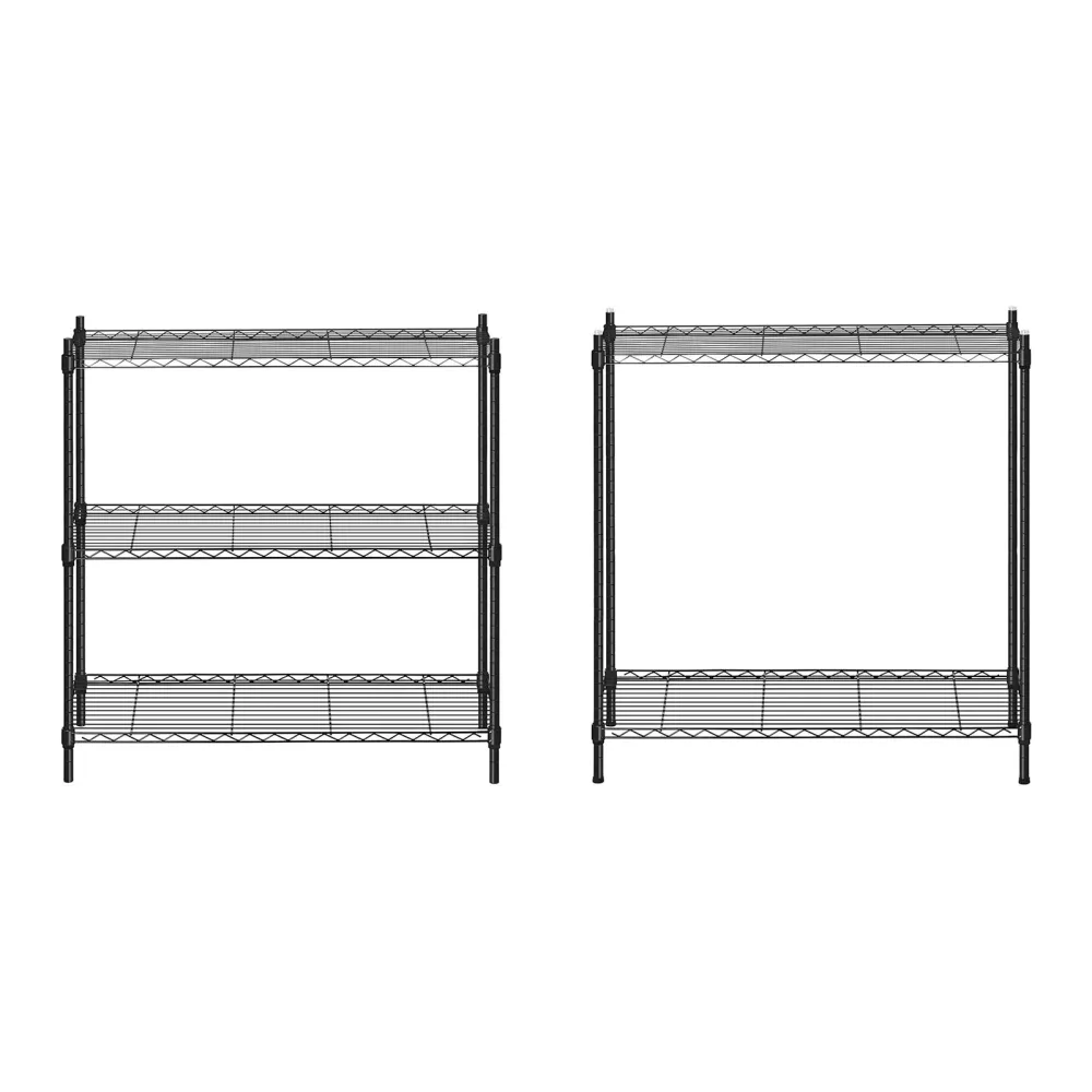 Étagère métallique professionnelle noire 35 x 90 x 180 cm 150 kg 14_0001538