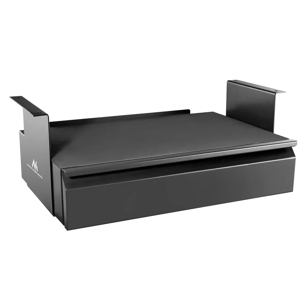 Tiroir en acier sous le bureau Maclean MC-875 avec étagère jusqu'à max. Base de 5 kg sous le support de table, tiroir susp...