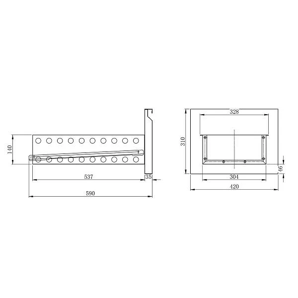 Vaiotec lot de 2 tiroirs pour tables réfrigérantes EASYLINE 700 capacité de charge max. 50 kg par tiroir 42x59x31 cm 11253...