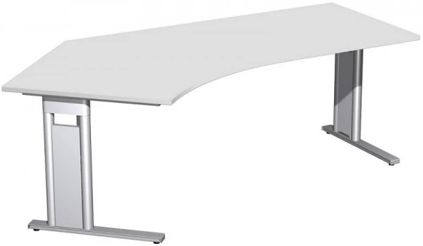 Archivage Premium bureau geramöbel 135° gauche rigide revêtement de base C en option 2166x1130x720 gris évident/argent N-6...
