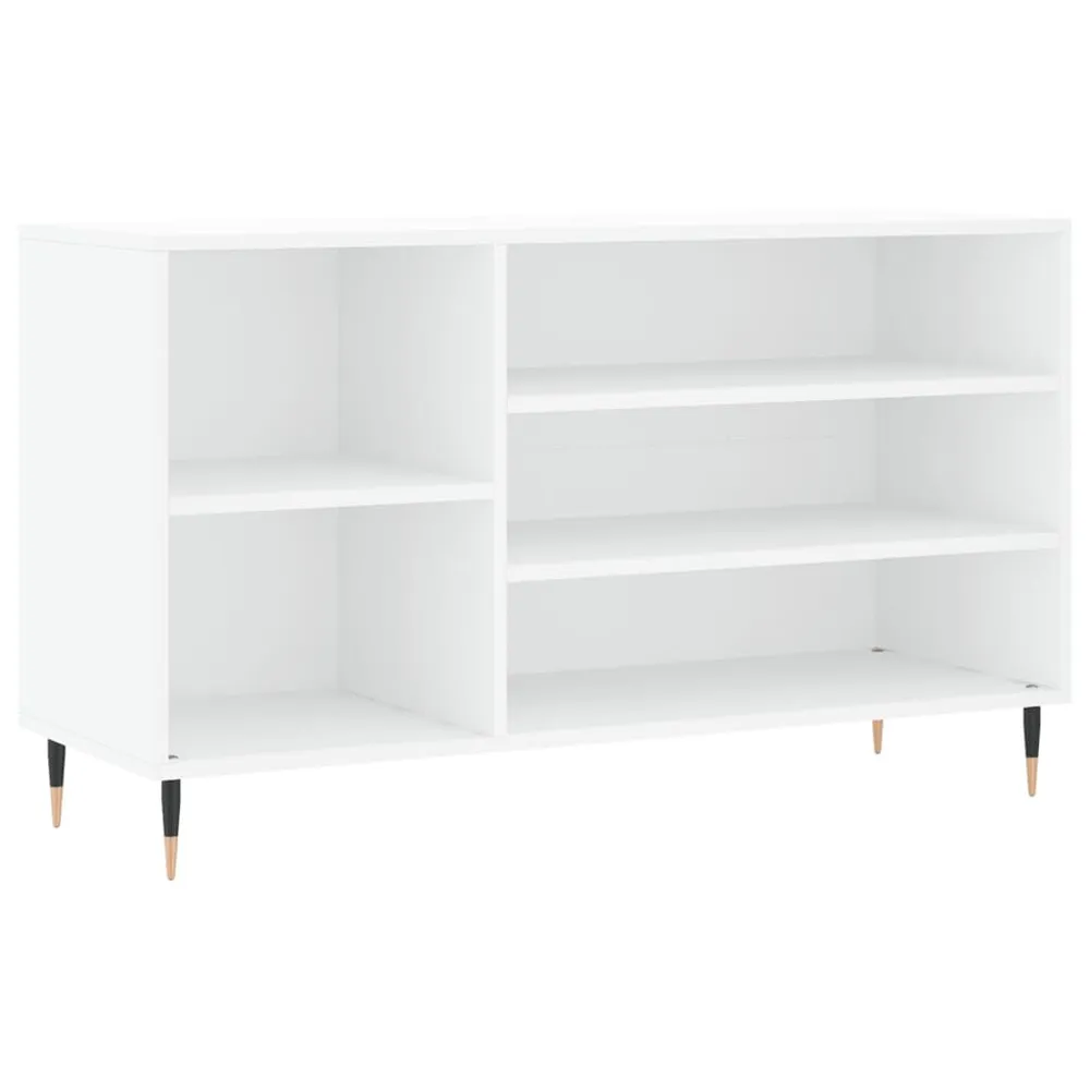 Armoire à chaussures Blanc 102x36x60 cm Bois d'ingénierie avec Design Modulable