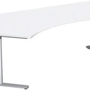 bureau geramöbel 135° gauche rigide revêtement de base C en option 2166x1130x720 blanc/argent N-648315-WS se procurer à ba...