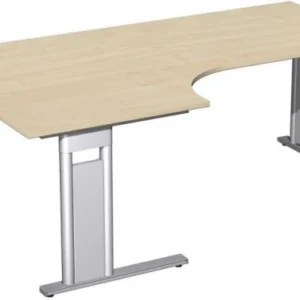 Bureau PC geramöbel gauche rigide panneau de pied C en option 2000x1200x720 érable/argent N-648322-AS commander à bas prix