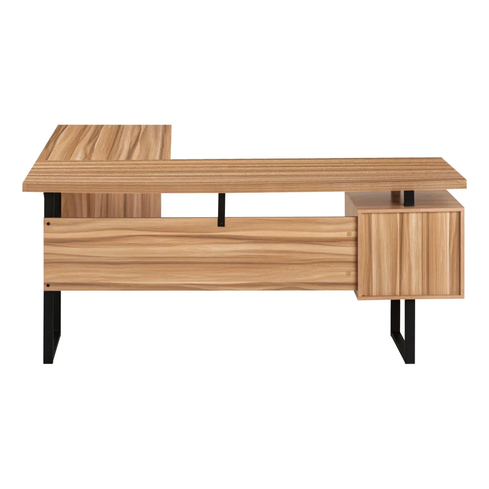 Monarch Bureau d'ordinateur - Bois recyclé/métal noir I 7612 pour le Printemps