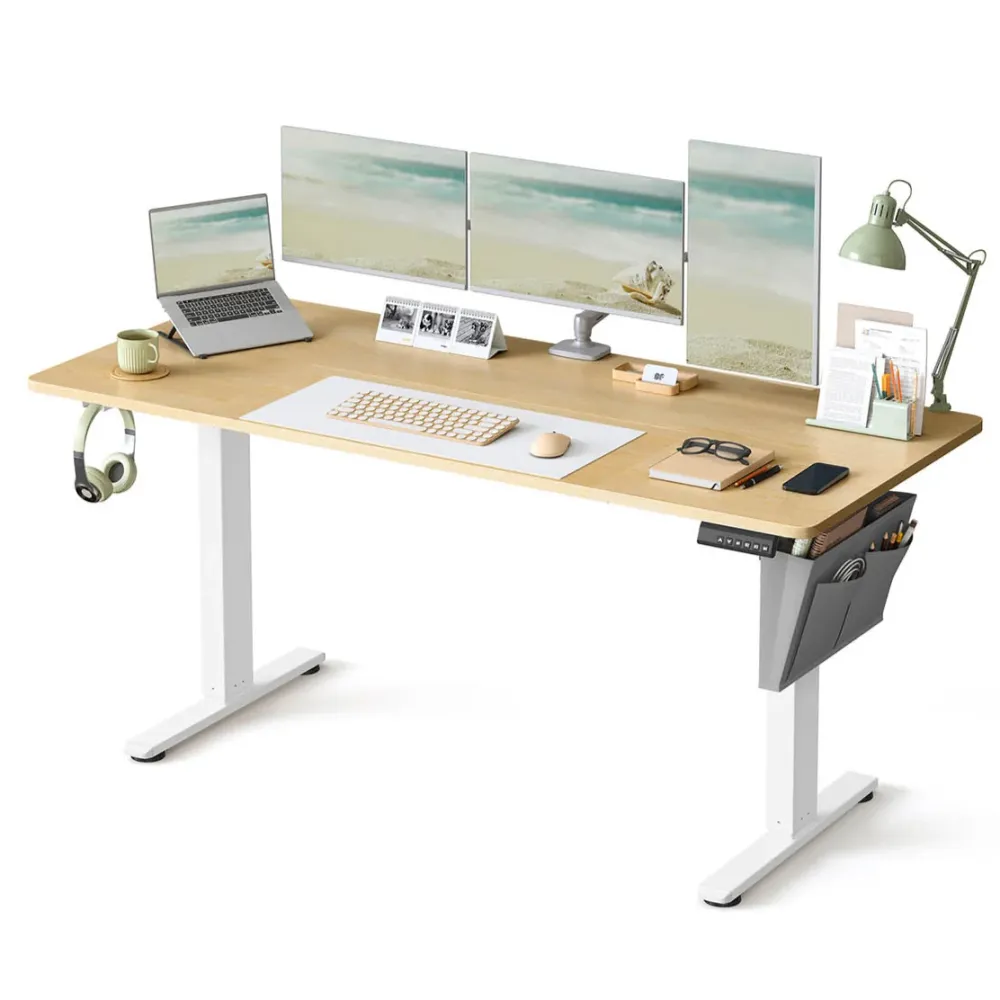 Organisateur de tiroir Bureau électrique assis-debout bureau réglable en hauteur 60 x 120 x (72-120) cm 4 hauteurs mémoris...