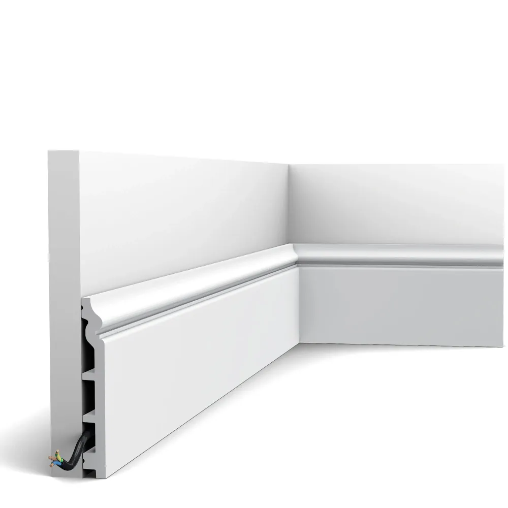 Porte-revues Sockelleiste SX118-RAL9003 weiß | 18 x 138 x 2000 mm