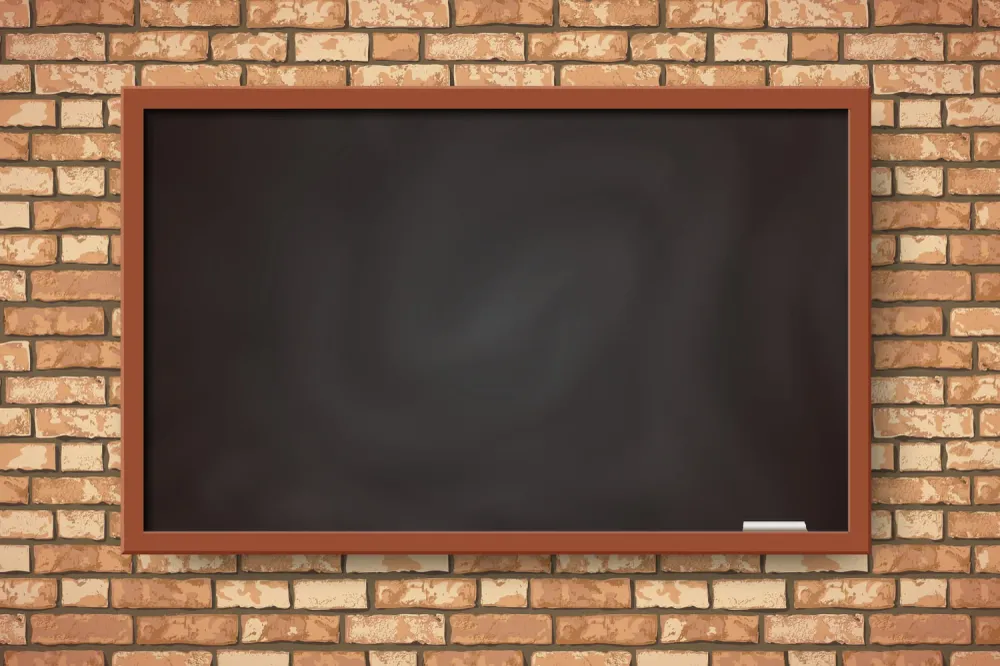 Toile de Fond de Tableau Noir avec Mur de Briques pour la Rentrée Scolaire DBD7-36 en Matériaux biodégradables