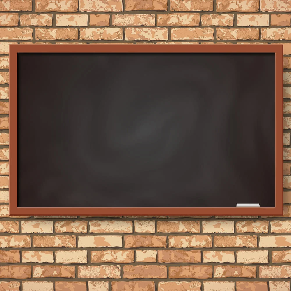Toile de Fond de Tableau Noir avec Mur de Briques pour la Rentrée Scolaire DBD7-36 en Matériaux biodégradables