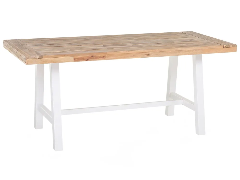Acacia Dining Table 170 x 80 cm Blanc pur SCANIA