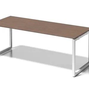 Bureau Bisley Cito structure en O hauteur fixe 730 mm H 19 x L 2000 x P 800 mm noyer/blanc signalisation DOF2008WN396 acqu...
