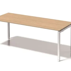 Bureau Bisley Cito structure en U réglable en hauteur 650-850 mm H 19 x L 2000 x P 800 mm érable/blanc signalisation DUH20...