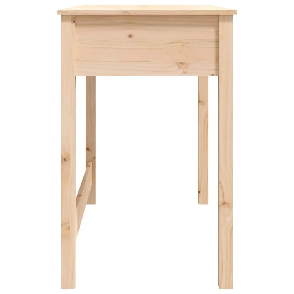 Bureau table poste de travail meuble d'ordinateur informatique étude avec tiroirs 100 x 50 x 78 cm bois massif de pin brun...