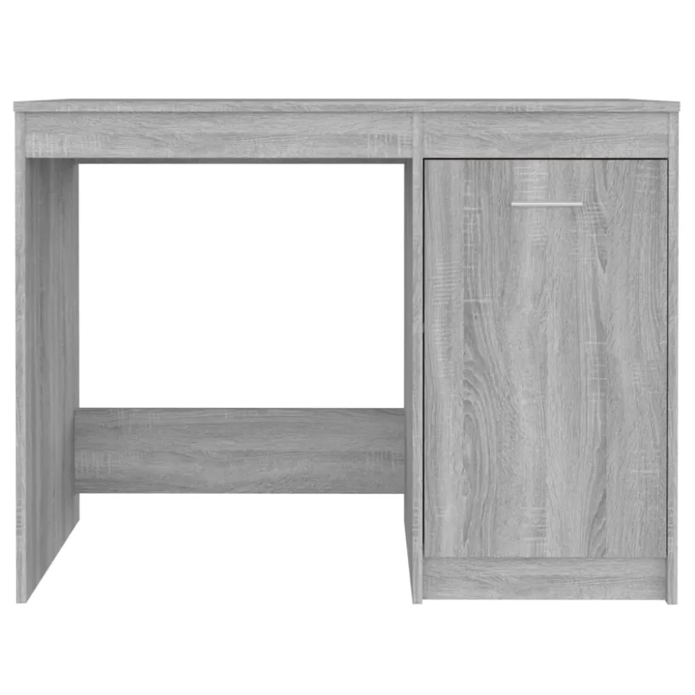 Bureau table poste de travail meuble d'ordinateur informatique étude sonoma 100 x 50 x 76 cm bois d'ingénierie gris 02_002...