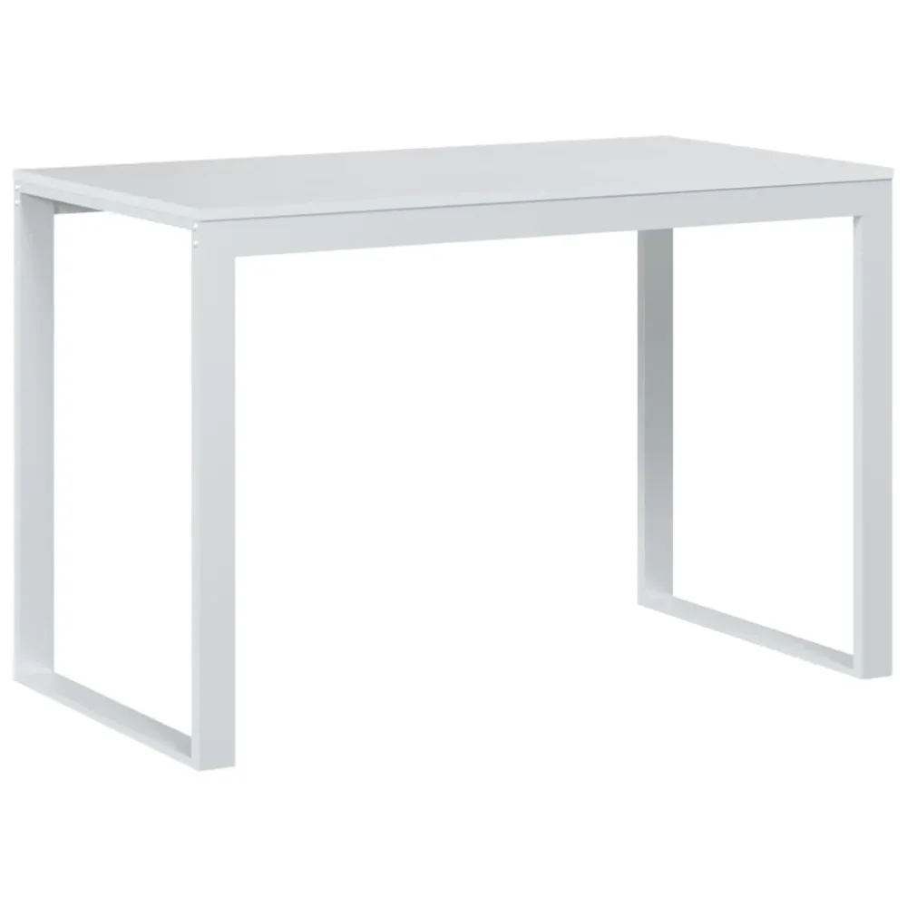 Bureau table poste de travail meuble d'ordinateur informatique étude d'ordinateur 110 x 60 x 73 cm Aggloméré blanc 02_0023...