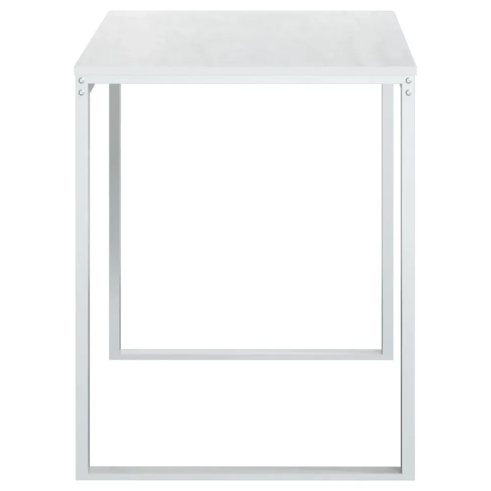 Bureau table poste de travail meuble d'ordinateur informatique étude d'ordinateur 110 x 60 x 73 cm Aggloméré blanc 02_0023...