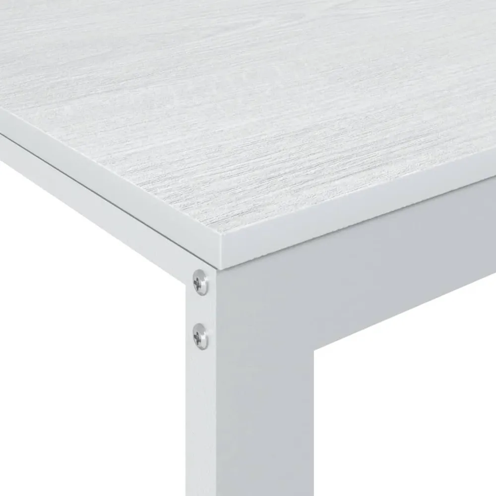 Bureau table poste de travail meuble d'ordinateur informatique étude d'ordinateur 110 x 60 x 73 cm Aggloméré blanc 02_0023...