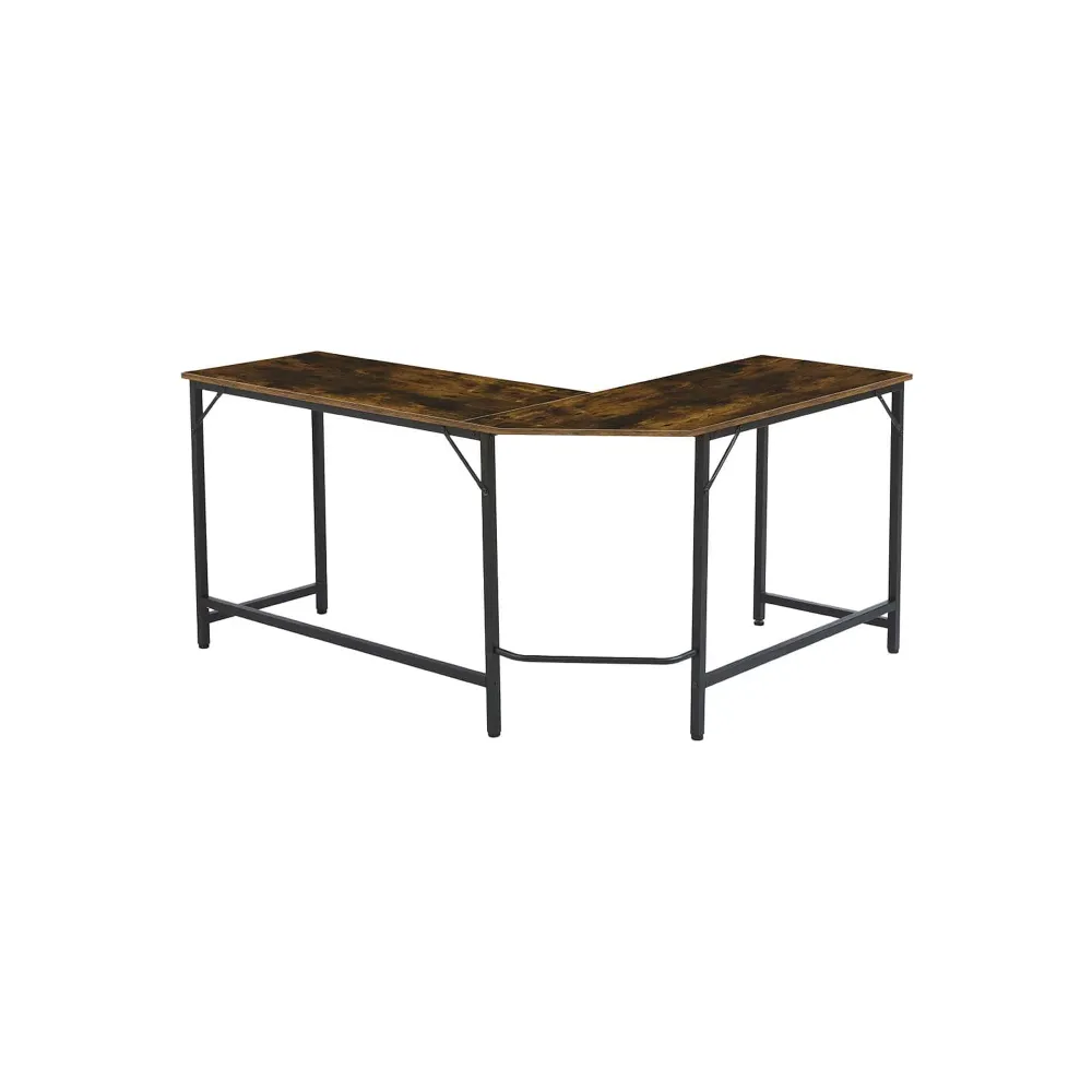 Exotic Designs L-Shaped Rustic Computer Table Café compatible avec PowerPoint