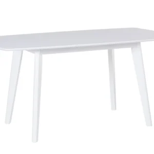 Extending Dining Table 120/160 x 80 cm Blanc pur SANFORD