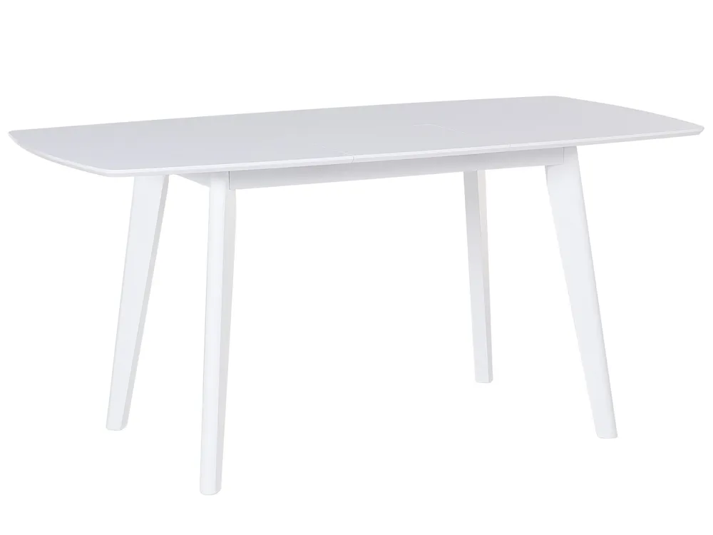 Extending Dining Table 120/160 x 80 cm Blanc pur SANFORD