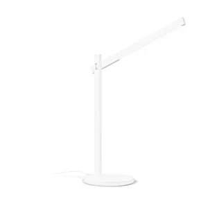 Lampe de table en aluminium blanc avec bras lumineux LED avec Résolution HD