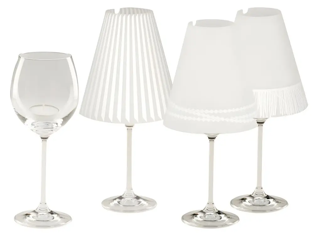 Photophores de table design la belle hélène Blanc PA Design avec Télécommande