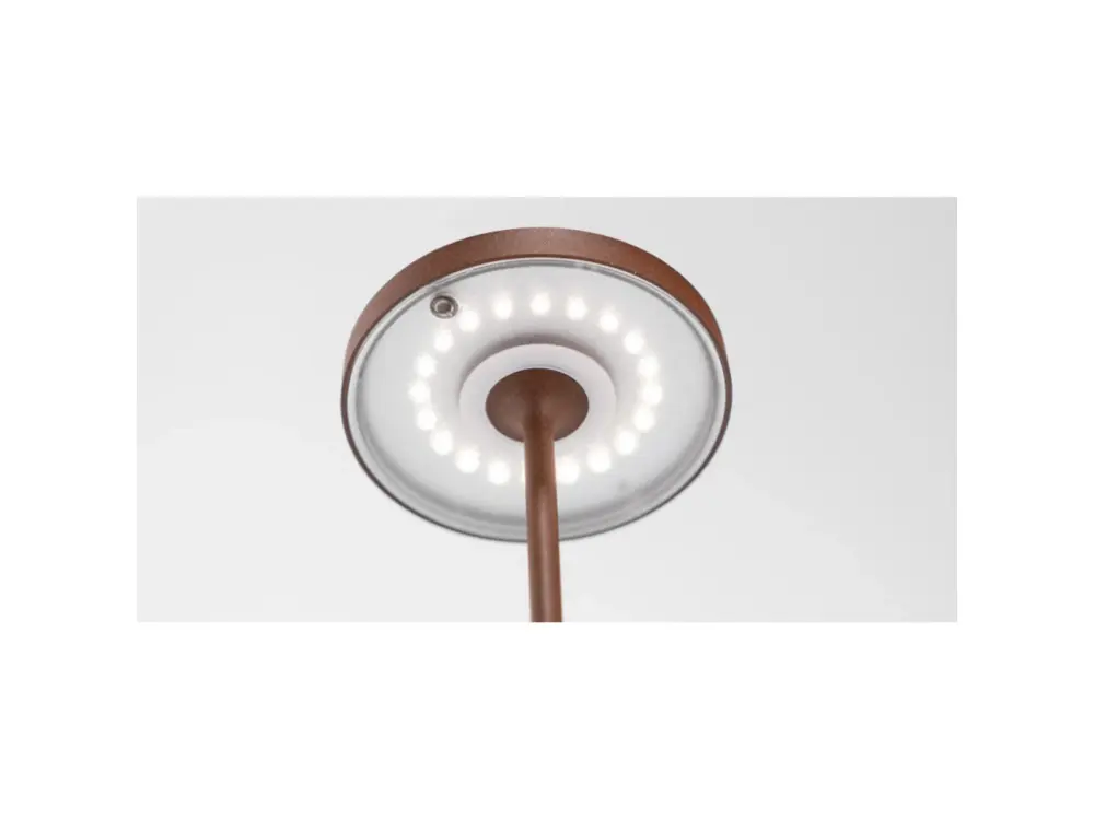 Poldina Reverso Lampe de table LED blanche à autonomie renouvelable et dimmable