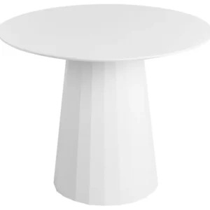 Premium Compatible VGA/HDMI Table de salle à manger blanche ⌀ 100 cm PLATO