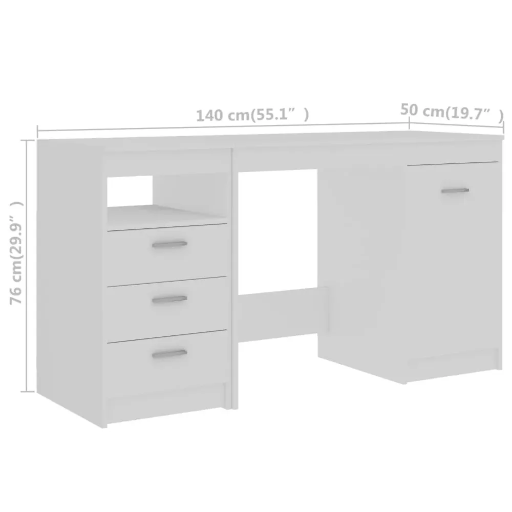 Professionnel Haute Définition Bureau table poste de travail meuble d'ordinateur informatique étude 140 x 50 x 76 cm bois...