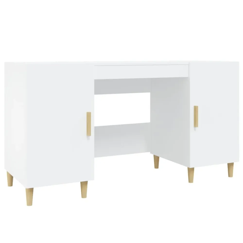 Projecteur de Présentation Bureau table poste de travail meuble d'ordinateur informatique étude 140 x 50 x 75 cm bois d'in...