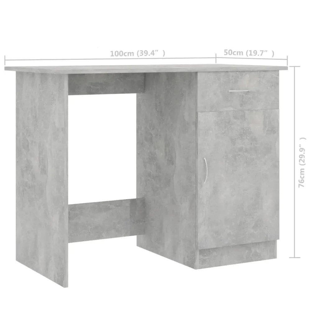 Projecteur de Présentation Bureau table poste de travail meuble d'ordinateur informatique étude 100 x 50 x 76 cm bois d’in...