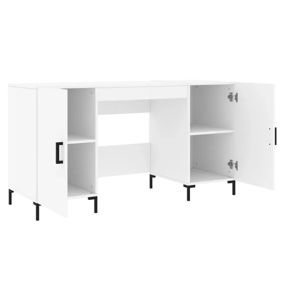 Projecteur de Présentation Bureau table poste de travail meuble d'ordinateur informatique étude 140 x 50 x 75 cm bois d'in...
