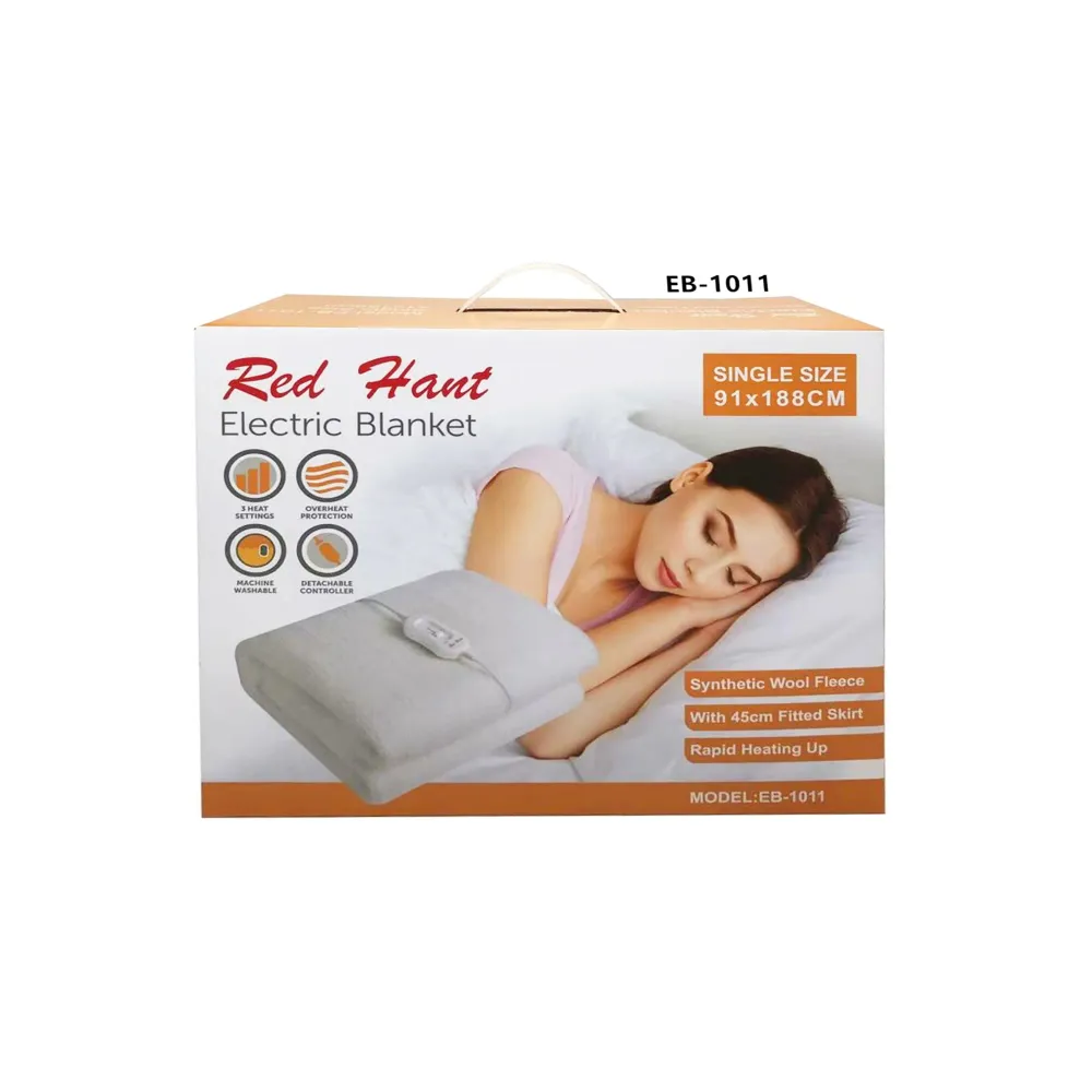 Red Hart 91 x 188cm Unique Electric Blanket White avec Câbles HDMI et VGA