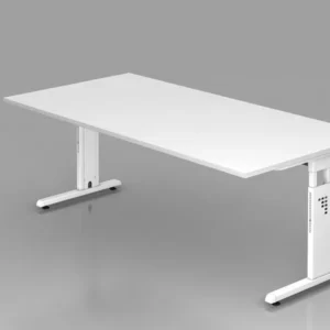Système de Vote Interactif Bureau Hammerbacher pied C 200x100cm blanc/blanc hauteur de travail 65-85 cm VOS2E/W/W prendre...