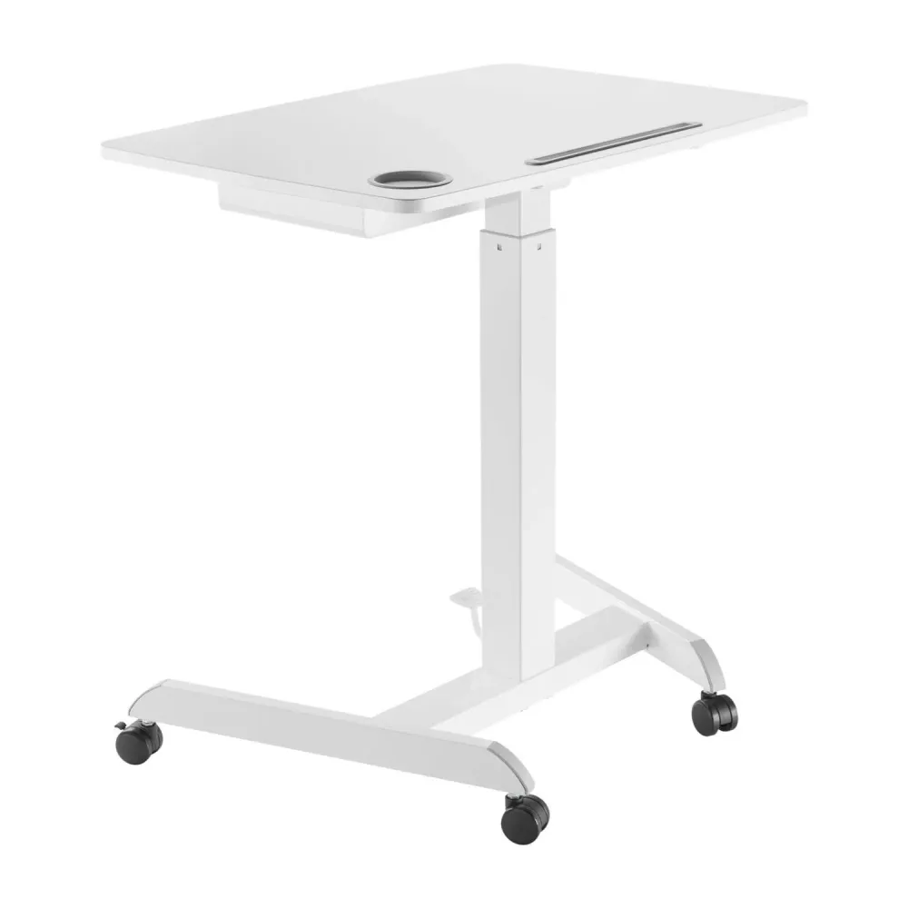 Système de Vote Interactif Maclean MC-903W Height Adjustable Workstation Desk Casters Drawer Laptop Sit Stand Desk 113cm m...