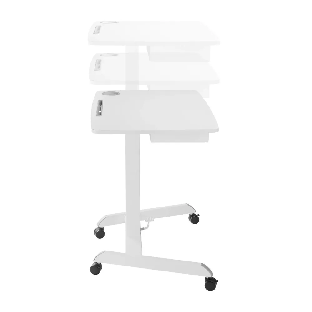 Système de Vote Interactif Maclean MC-903W Height Adjustable Workstation Desk Casters Drawer Laptop Sit Stand Desk 113cm m...