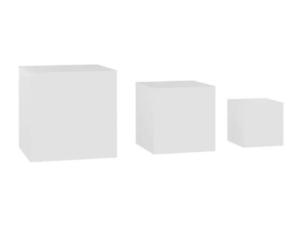 Système de Vote Interactif Tables d'appoint 3 pcs Blanc Bois d’ingénierie