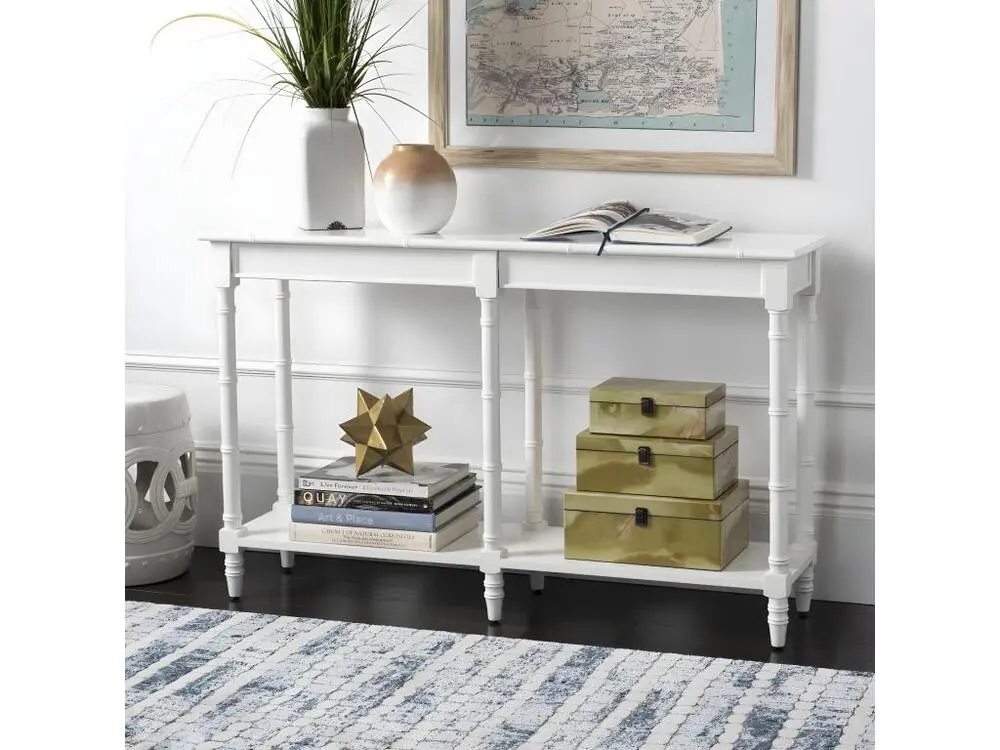 Table d'appoint Blanc 130 X 34 X 80.01 cm - Freeda pour Vidéoconférence