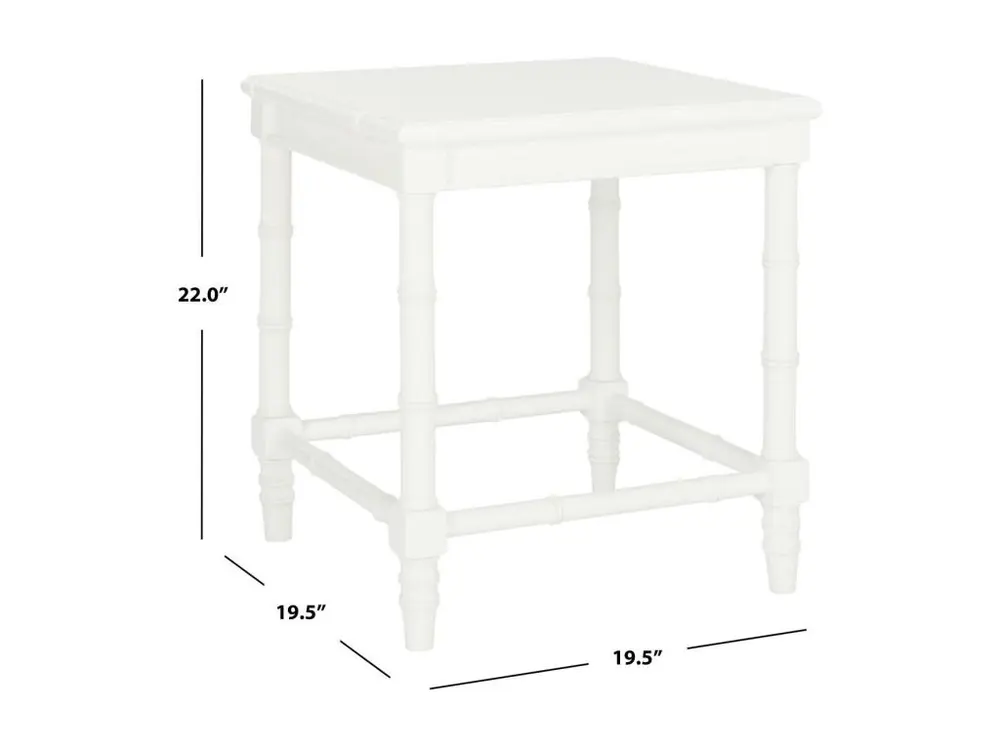 Table d'appoint Blanc 50 X 50 X 55.88 cm - Sylva avec Résolution HD