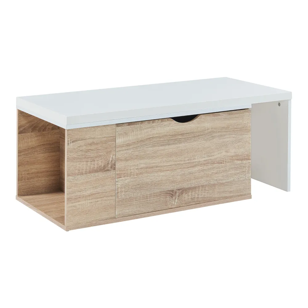 Table d'appoint 100 x 48 x 40 cm effet bois blanc 03_0010983 avec Support de Plafond