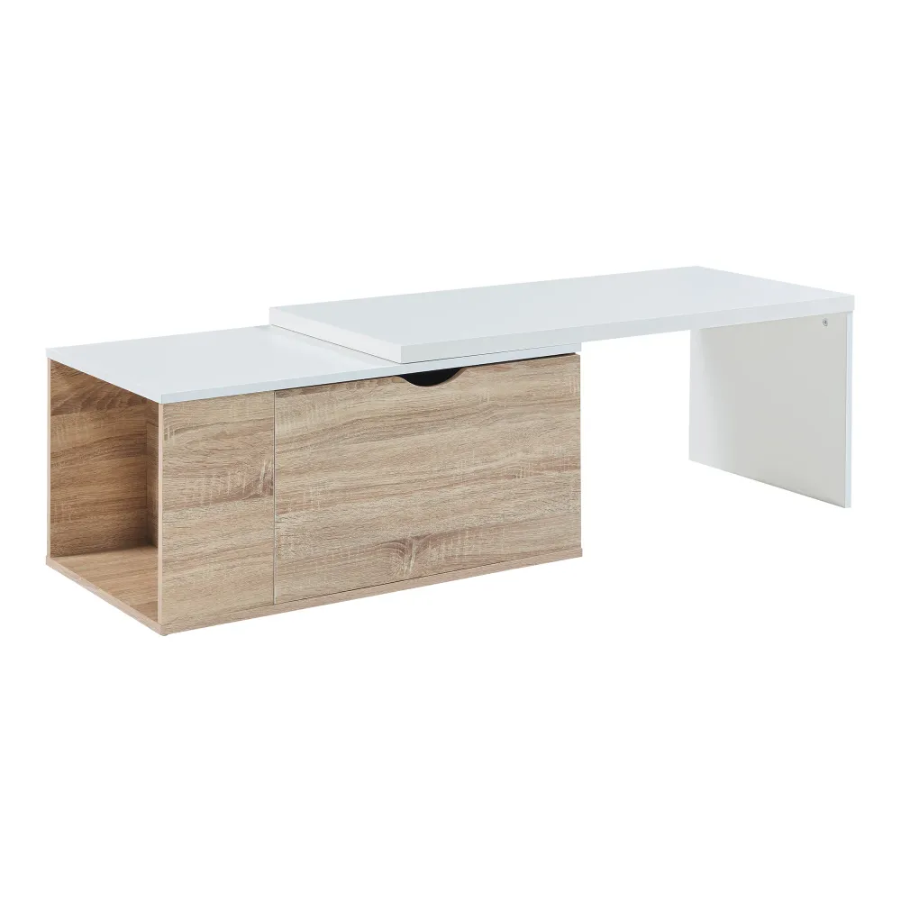 Table d'appoint 100 x 48 x 40 cm effet bois blanc 03_0010983 avec Résolution HD