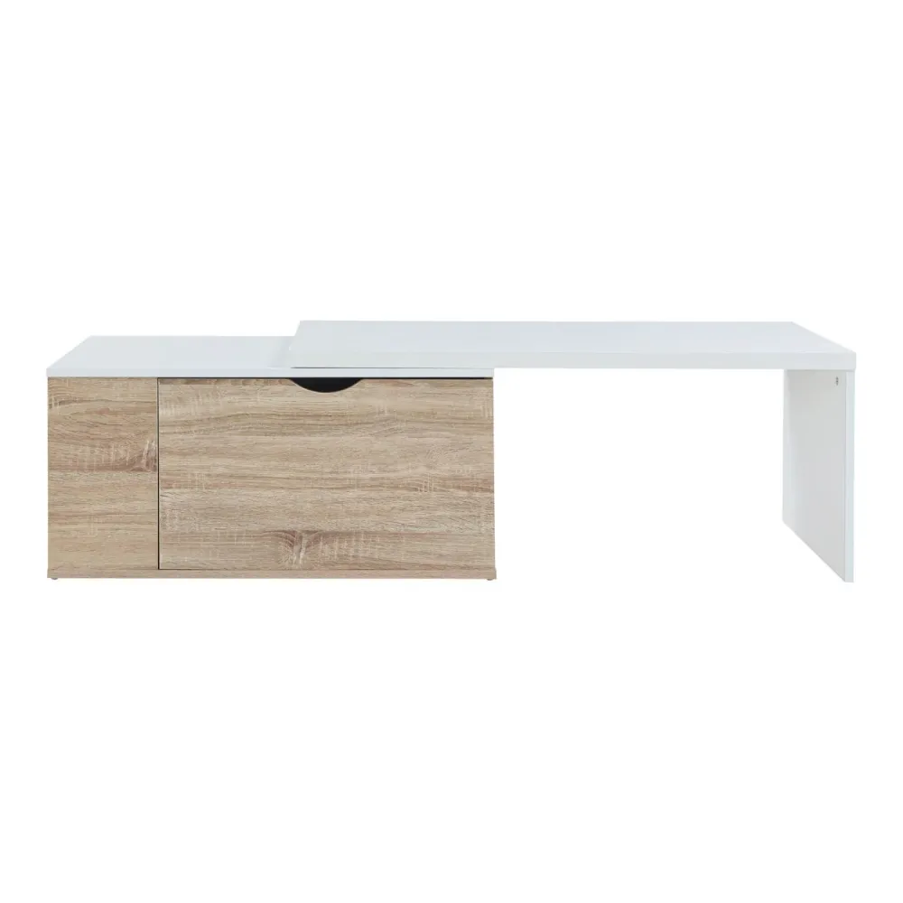 Table d'appoint 100 x 48 x 40 cm effet bois blanc 03_0010983 avec Résolution HD